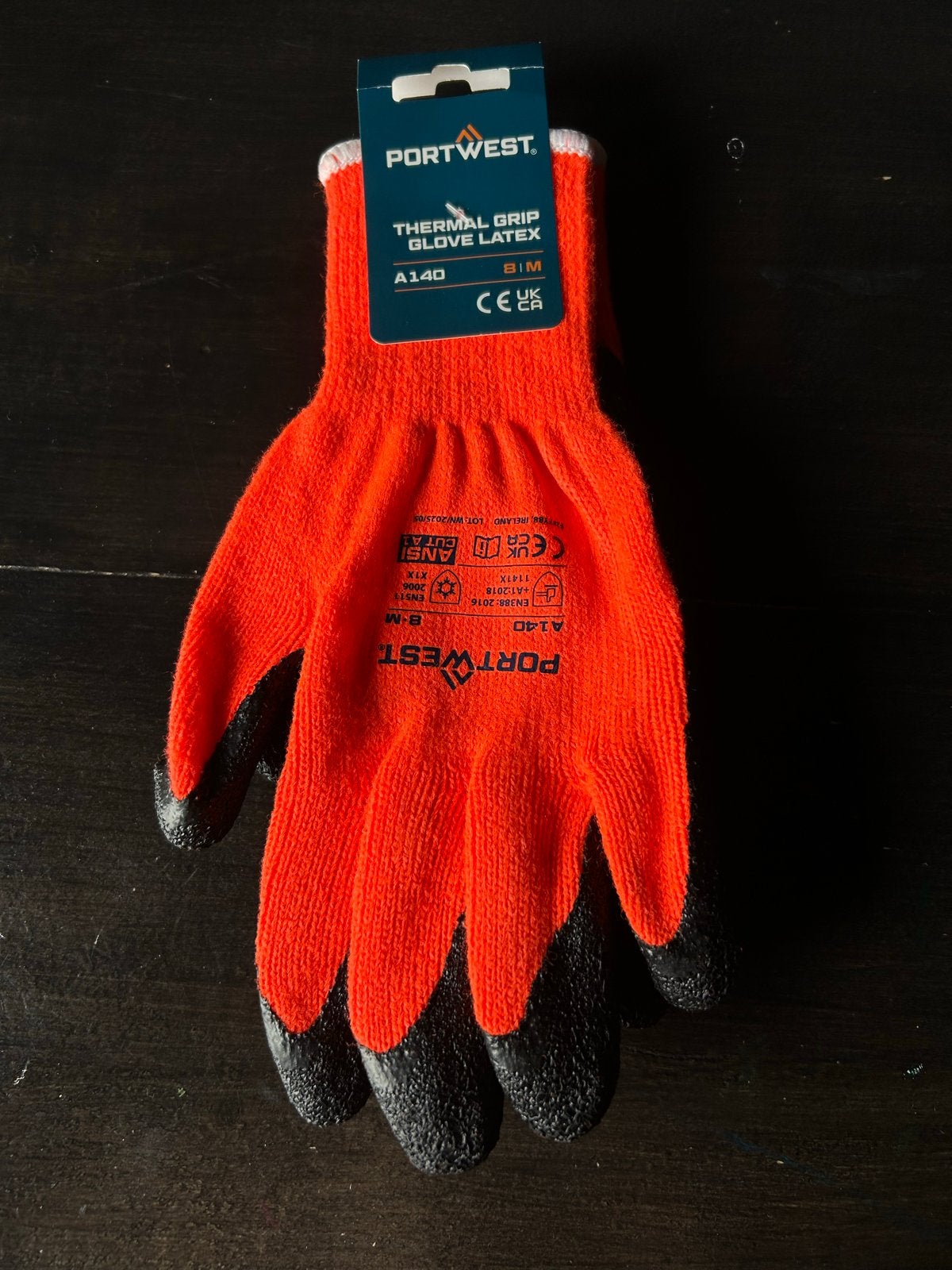 Portwest Thermische Grip Handschoenen Latex A140 Maat M, Ophalen of Verzenden, Nieuw