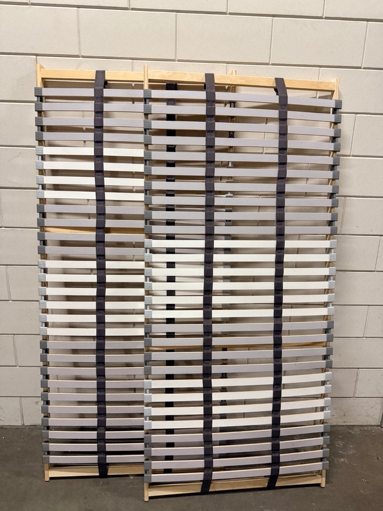 DUNVIK bedframe 180x200 met 2 IKEA LÖNSET lattenbodems, Ophalen, Gebruikt, Overige kleuren, Tweepersoons