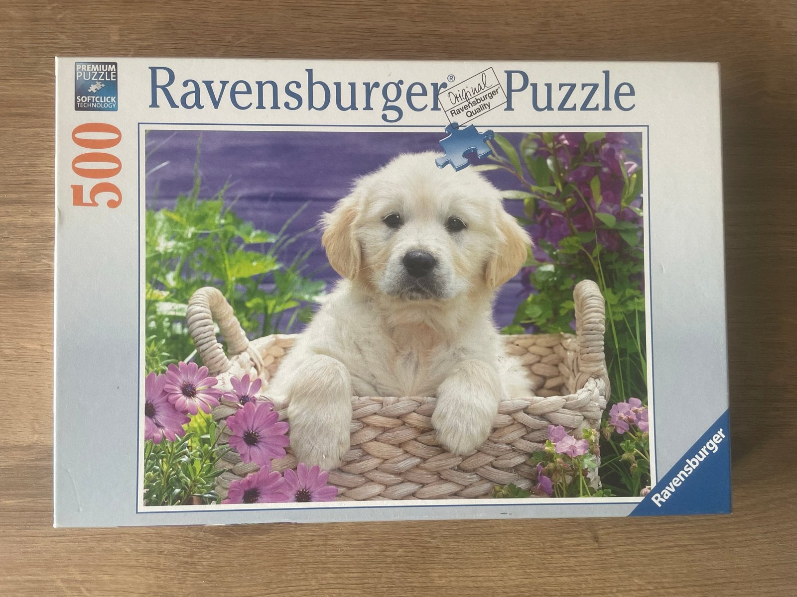 Ravensburger Legpuzzel 500 stukjes - Puppy in mand, Hobby en Vrije tijd, Ophalen of Verzenden, 500 t/m 1500 stukjes, Zo goed als nieuw