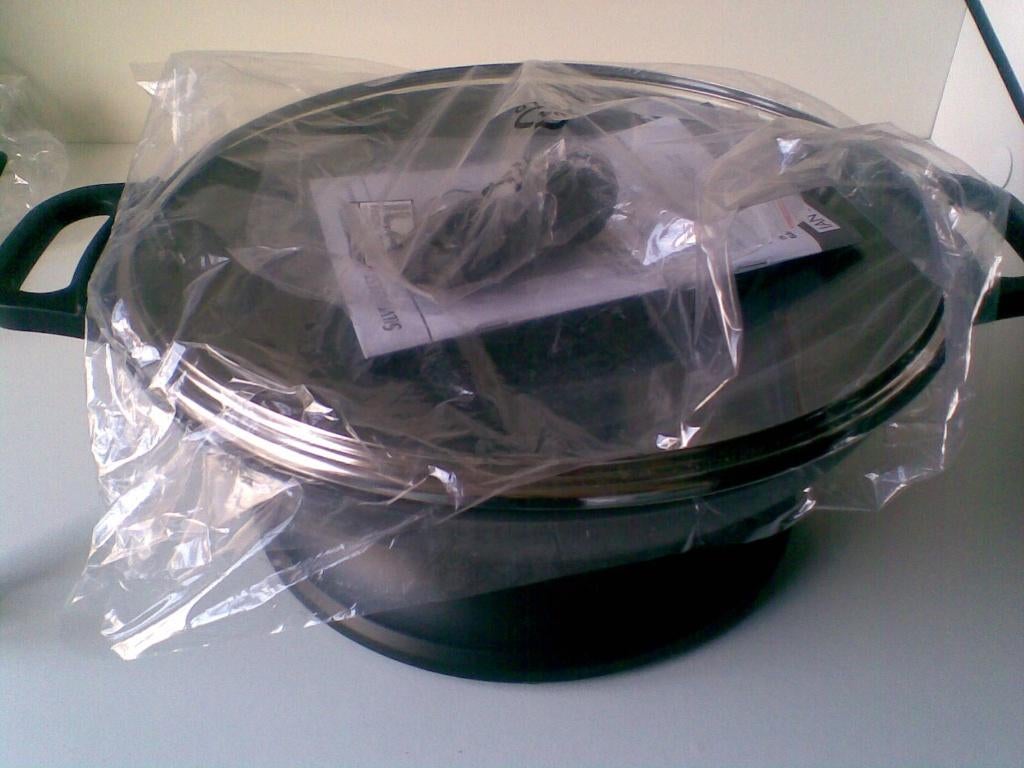 Elektrische wok NIEUW (Handig voor op de camping oid.), Ophalen of Verzenden, Keramische plaat, Wok, Nieuw