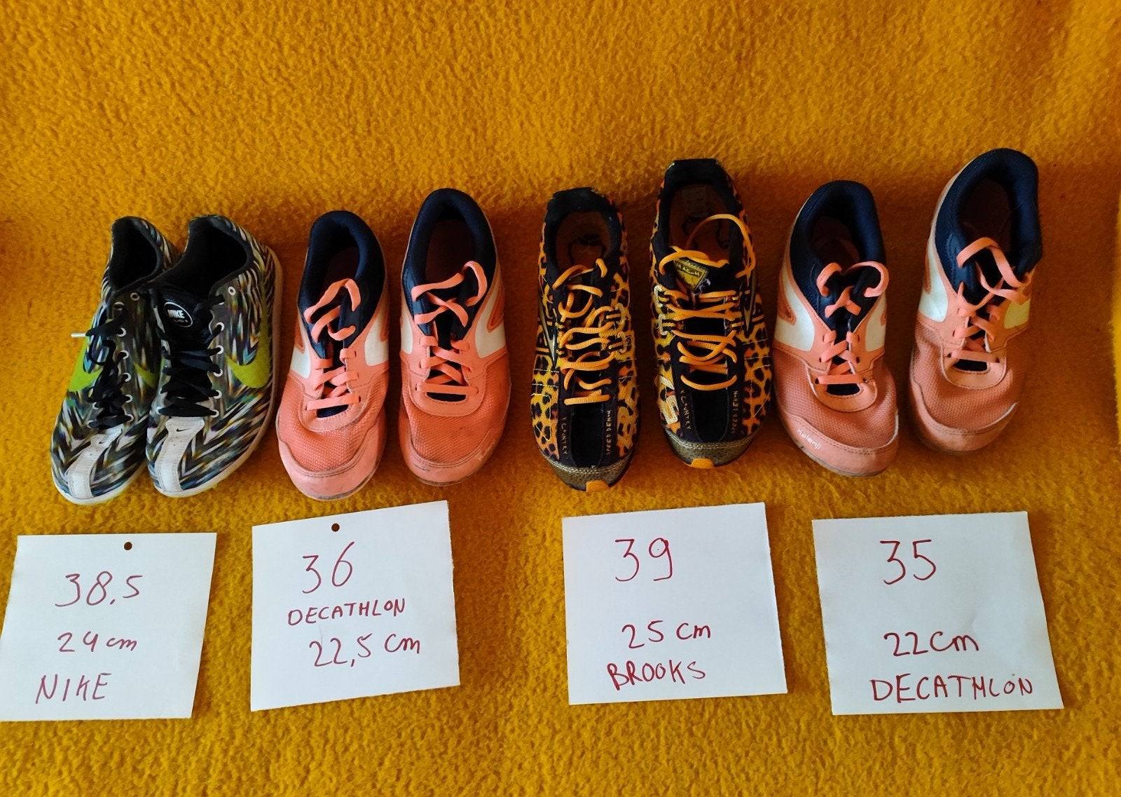 Atletiek sprintspikes in diverse maten 35 - 39, Sport en Fitness, Loopsport en Atletiek, Overige merken, Gebruikt, Ophalen of Verzenden