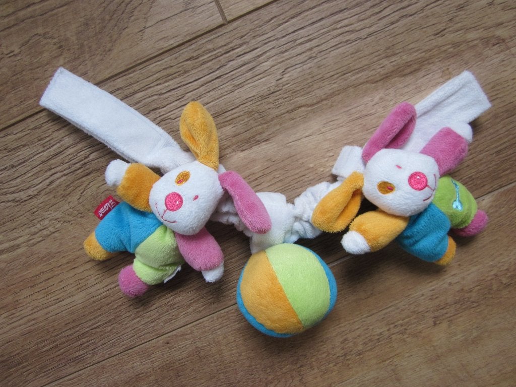 Tiamo zacht glad pluche wagenspanner vrolijke hond-bal, Overige karakters, Nieuw, Middelgroot (20 tot 80 cm), Meerkleurig
