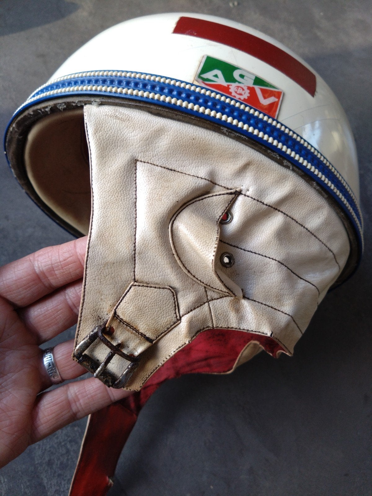 Pothelm / Half shell -jaren '50-'60, M, AGV, Tweedehands, Overige typen