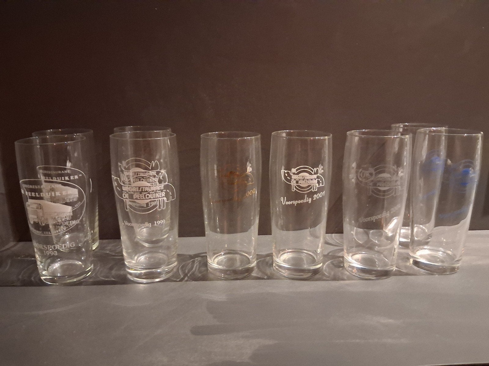 elsendorp bierglazen wegrestaurant de peelduiker, Ophalen, Zo goed als nieuw, Bierglas