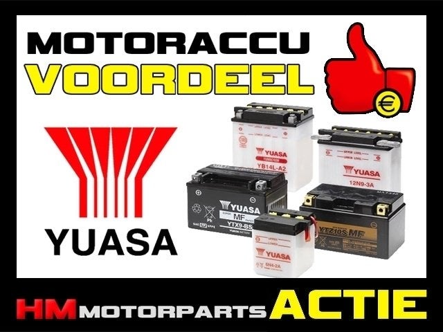 Yuasa accu - motoraccu voordeel - Parts Honda, Motoren, Ophalen of Verzenden, HM - Sale, Info@huybersmotoren.nl, NL