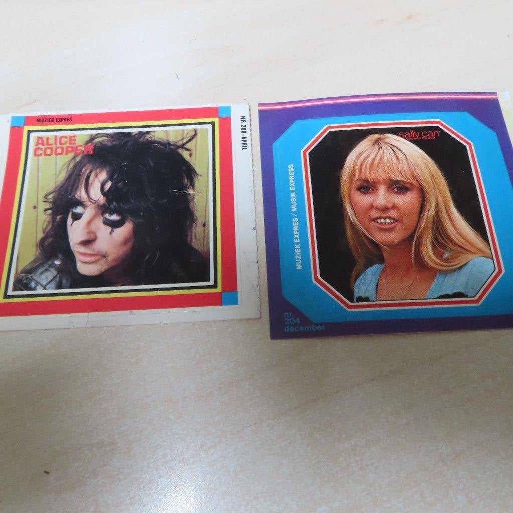 stickers 70jrn Alice Cooper, Sally Car, Toppop, Wrangler,enz, Verzenden, Zo goed als nieuw
