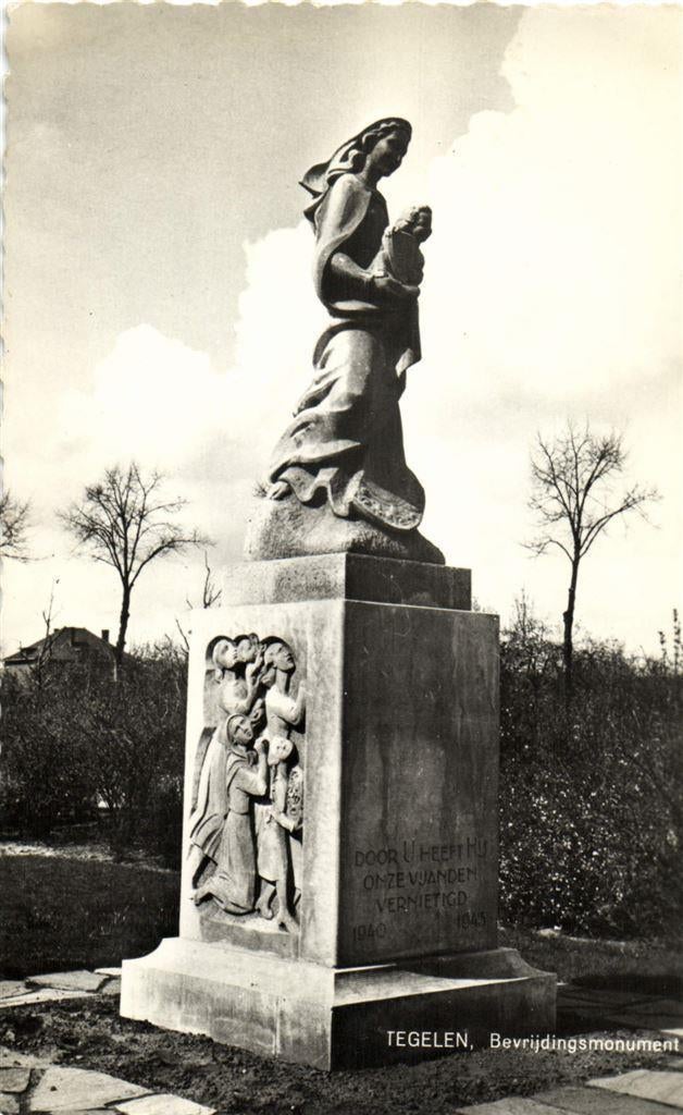 Tegelen, Bevrijdingsmonument - ongelopen, Verzamelen, Ansichtkaarten | Nederland, Ophalen of Verzenden, Voor 1920, Ongelopen, Noord-Brabant