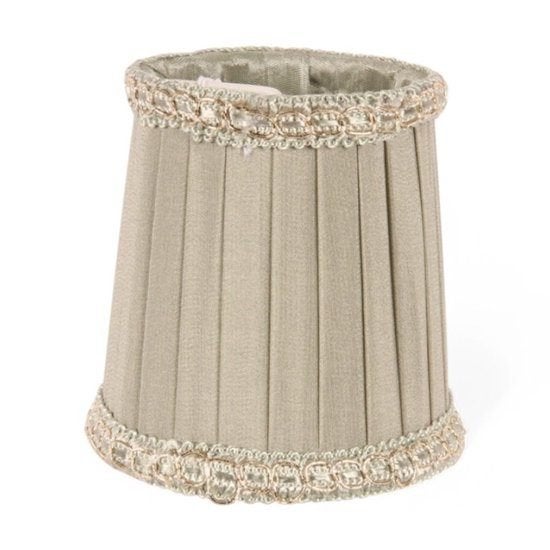 Barokke Victoriaanse Clip-On Mini Lampenkap - Groen Stof, Huis en Inrichting, Dutch Style, Overige typen, Rond, Ophalen of Verzenden