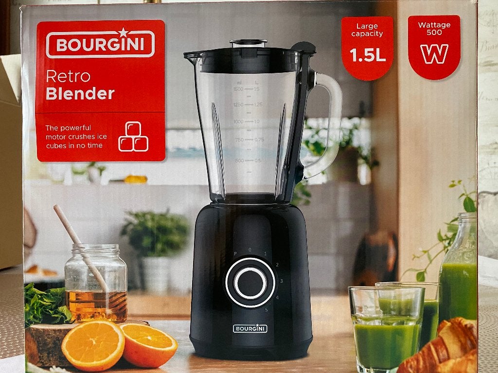 Bourgini Retro Blender, 1 tot 2 liter, Nieuw, 3 snelheden of meer, Ophalen of Verzenden