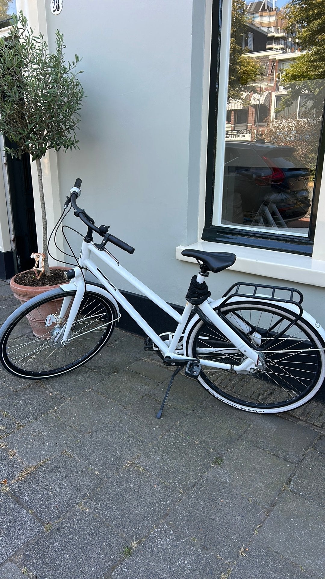 Witte Cortina Blau damesfiets met beltdrive, Ophalen, Gebruikt, Overige merken