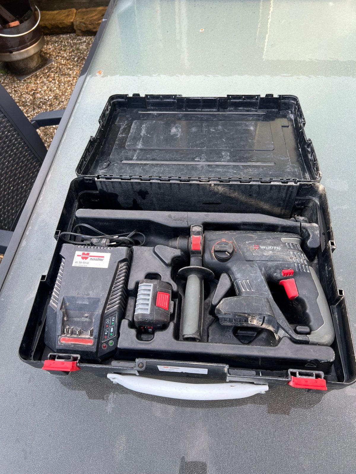 Wurth Master H 18-MA Compact Accu Boorhamer met Accu en Lade, Ophalen, Boor- en/of Breekhamer, Klopboormechanisme, Gebruikt