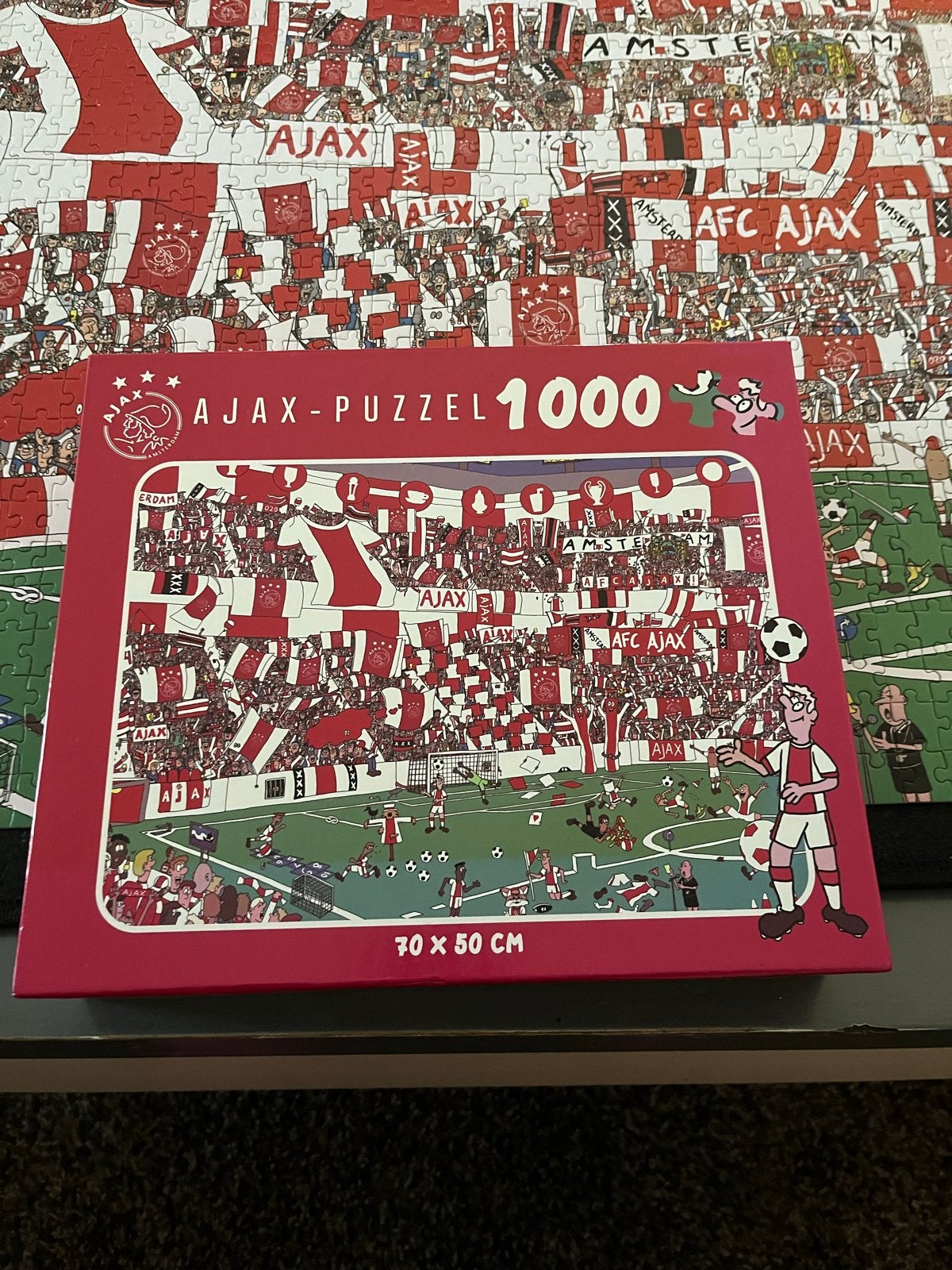 Ajax Puzzel 1000 stukjes, Hobby en Vrije tijd, Ophalen of Verzenden, 500 t/m 1500 stukjes, Gebruikt, Legpuzzel