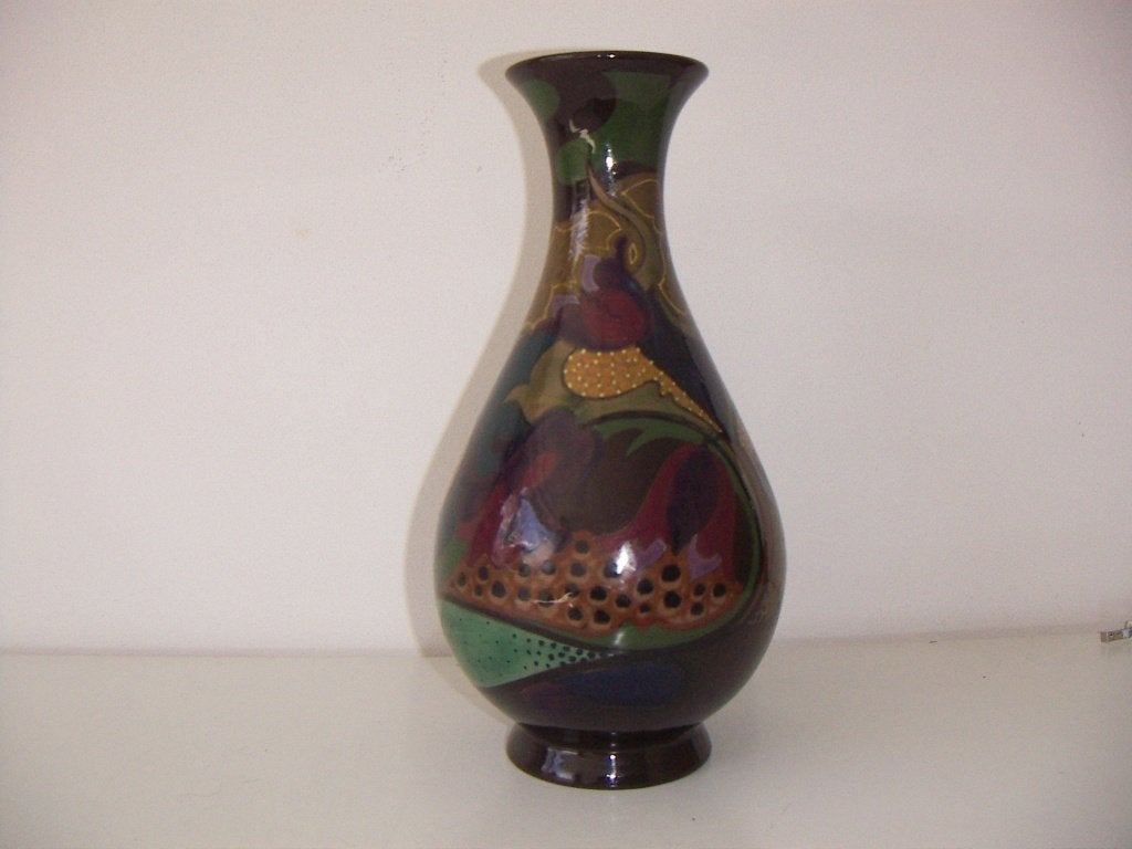 Zuid Holland Gouda plateel keramiek vaas jr.1919. Florack., Ophalen of Verzenden