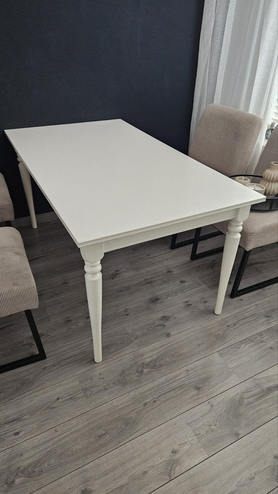 Eetkamer tafel uitschuifbaar, Ophalen, Gebruikt, Rechthoekig, 50 tot 100 cm