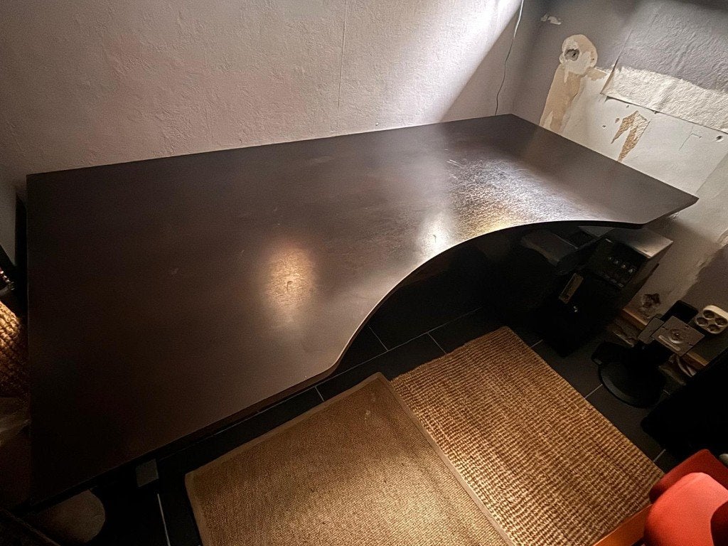 Bureau, Huis en Inrichting, Bureaus, Demontabel, Gebruikt, 100 cm, Bruin