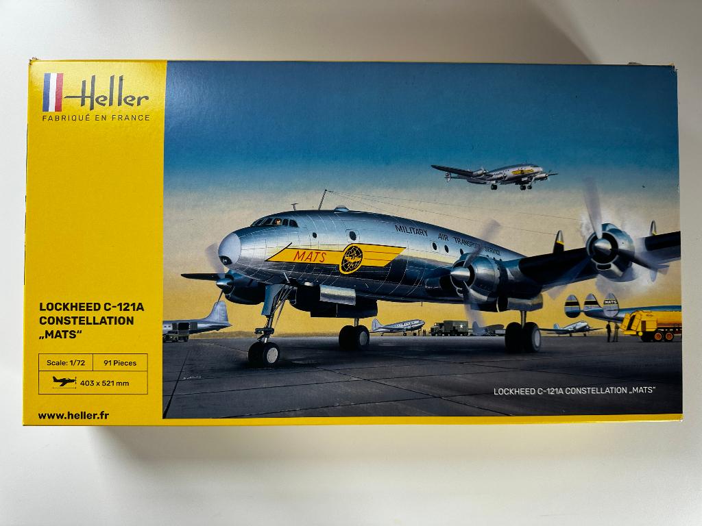 Heller Lockheed C-121A Constellation "Mats" model vliegtuig, Hobby en Vrije tijd, Modelbouw | Vliegtuigen en Helikopters, 1:72 tot 1:144