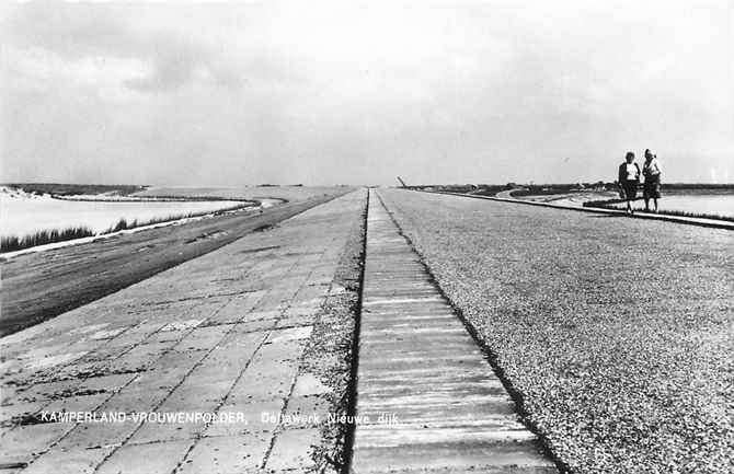 301-384-023 Kamperland Deltawerk Nieuwe Dijk, Verzamelen, Ophalen of Verzenden, Voor 1920, Zeeland