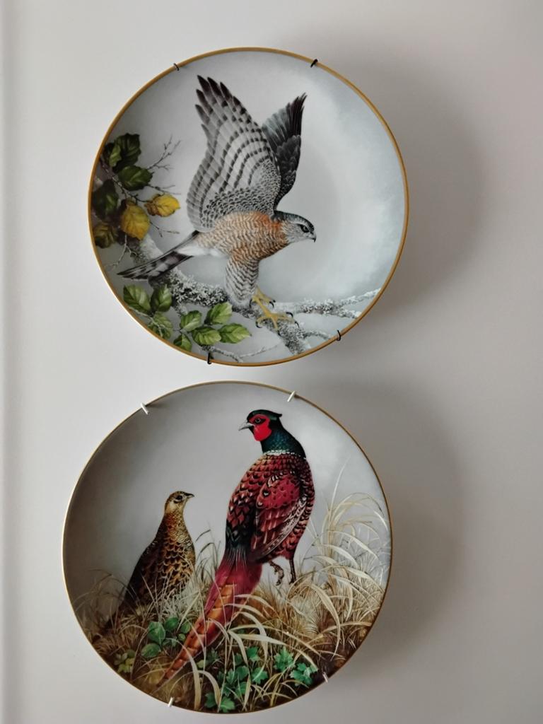 Vintage Franklin Mint wandbord fazanten sperwer, Ophalen of Verzenden