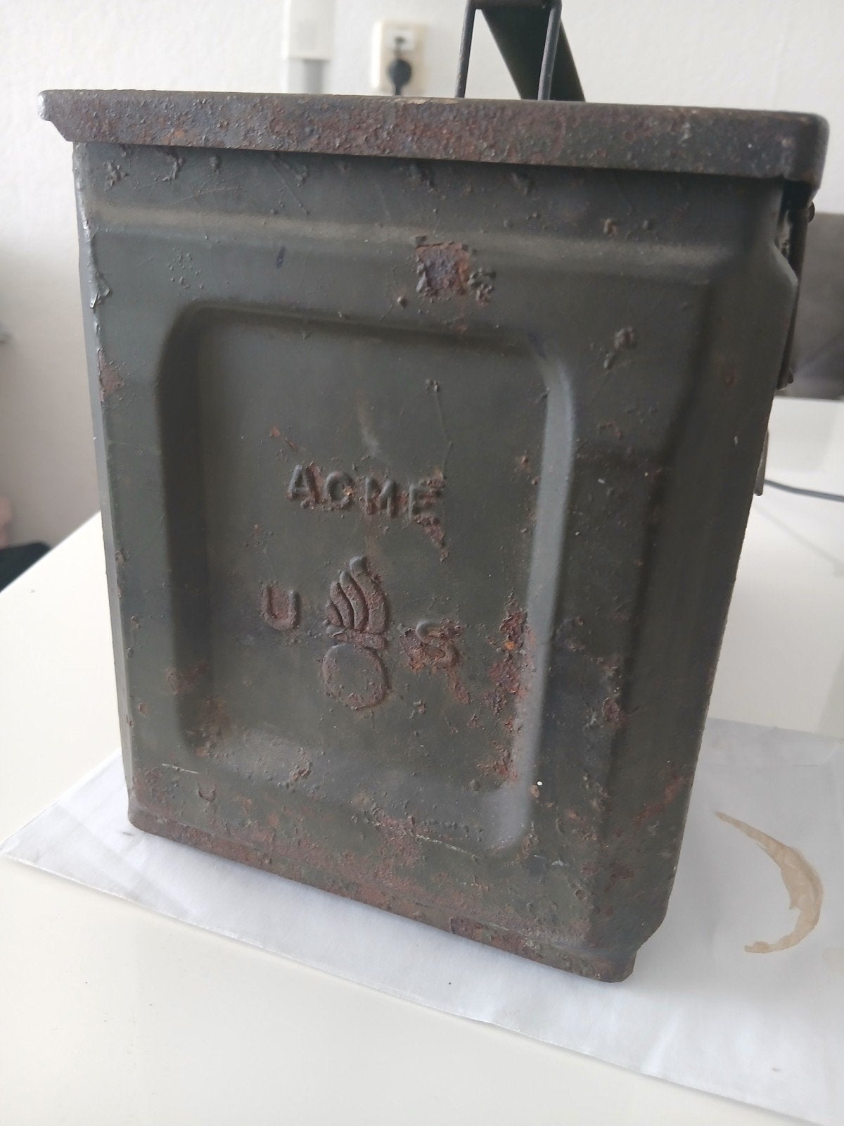 Vintage AMM.BOX CAL.50 munitiekist, US militair, Verzamelen, Militaria | Algemeen, Ophalen, Overige soorten, Amerika, Kist of Geocache