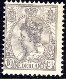 Wilhelmina, wijde arcering NVPH 81, ongebruikt, Postzegels en Munten, Postzegels | Nederland, Ophalen of Verzenden, T/m 1940, Postfris