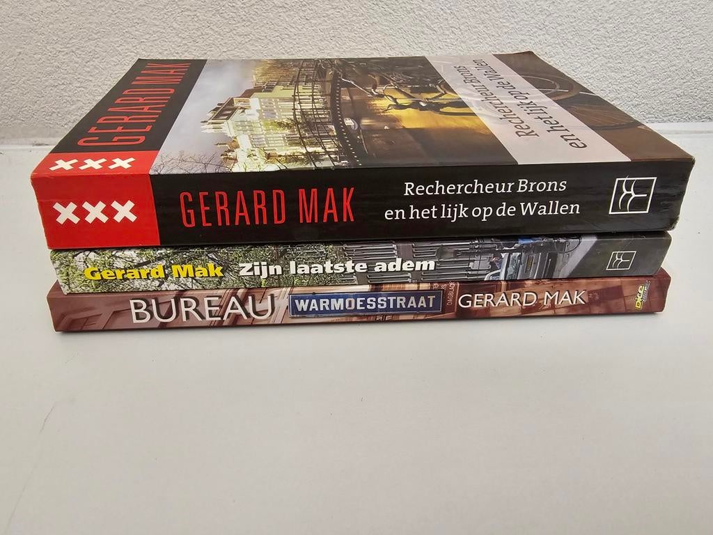 Gerard Mak Boeken: Rechercheur Brons, Zijn laatste adem, Ophalen of Verzenden, Gelezen, Gerard Mak
