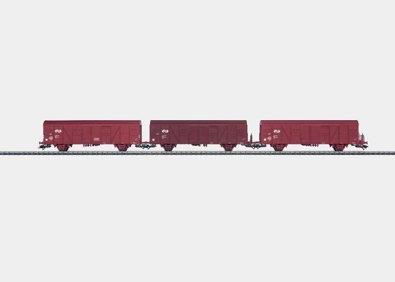 Marklin H0 OVP 47313 3 delige set gesloten goederenwagen NS, Wisselstroom, Ophalen of Verzenden, NS, Märklin