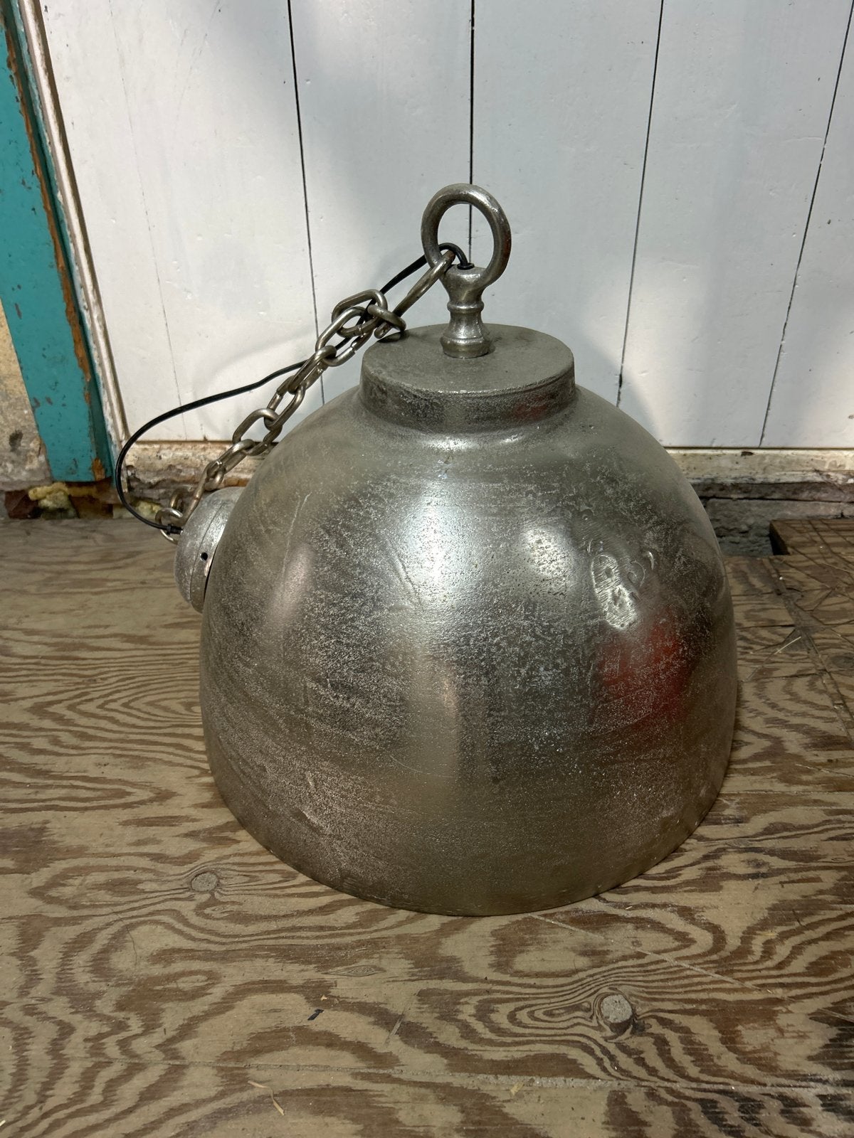 Industriële hanglamp 40 cm doorsnede, Ophalen, Gebruikt, Metaal, E27 (groot)