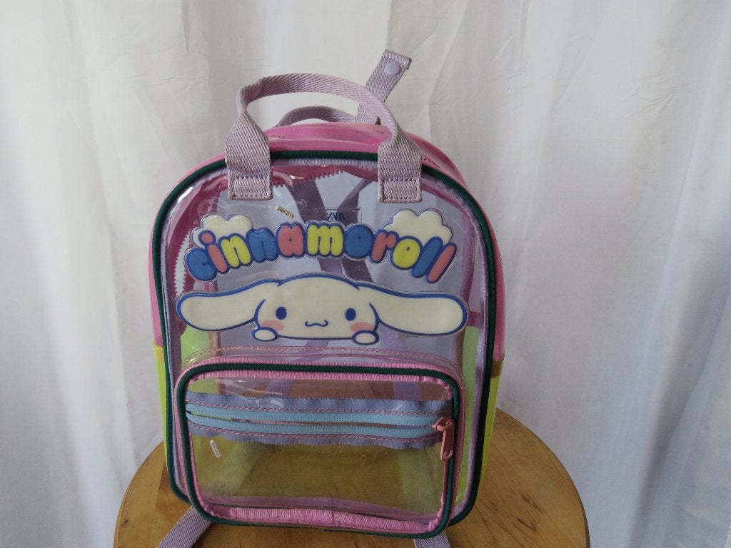 doorzichtige rugtas van cinnamoroll van Zara, Overige merken, Gebruikt, Minder dan 30 cm, Ophalen of Verzenden