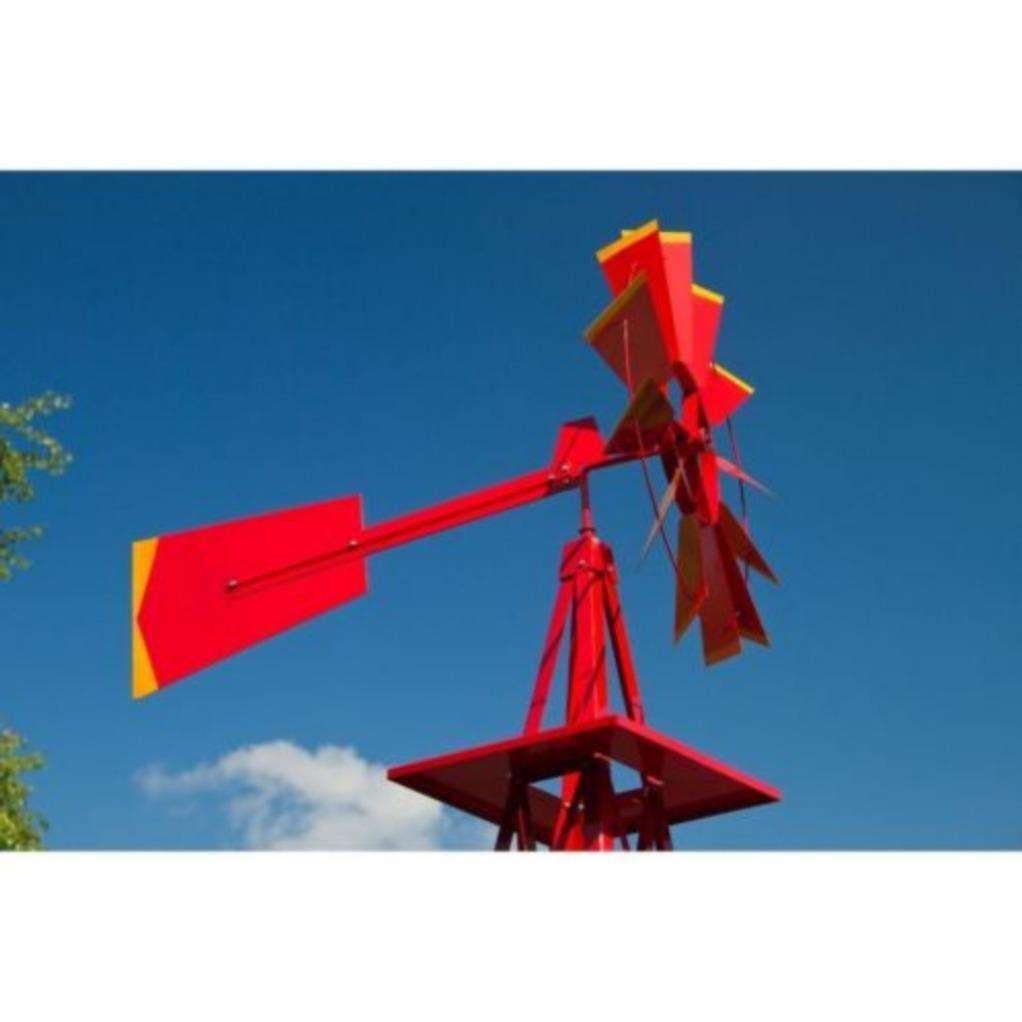 Uniek Grote USA-Design Windmolen Kogelgelagerd! 2.50m Rood, Tuin en Terras, Windwijzers en Windmolens, Ophalen of Verzenden, Nieuw