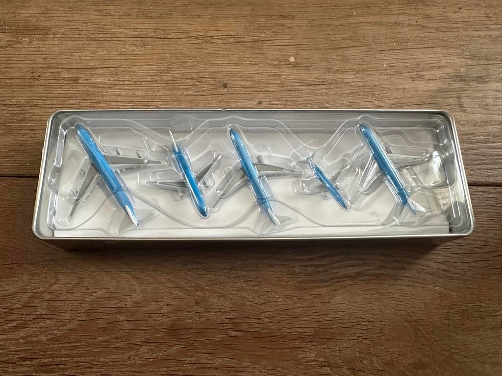 KLM Skyteam 1:1000 Diecast Schaalmodellen Set (5 stuks), Verzamelen, Luchtvaart en Vliegtuigspotten, Ophalen, Nieuw, Schaalmodel