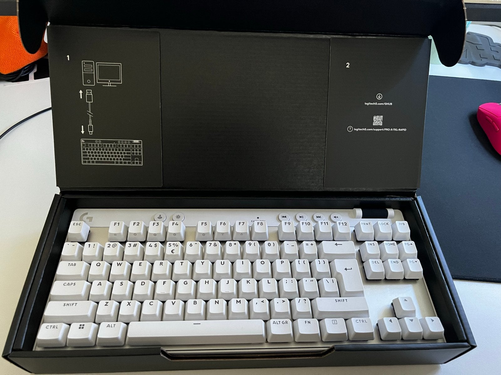 Logitech G PRO X TKL RAPID Gaming Toetsenbord Z.G.A.N, Computers en Software, Ophalen, Draadloos, Qwerty, Gaming toetsenbord