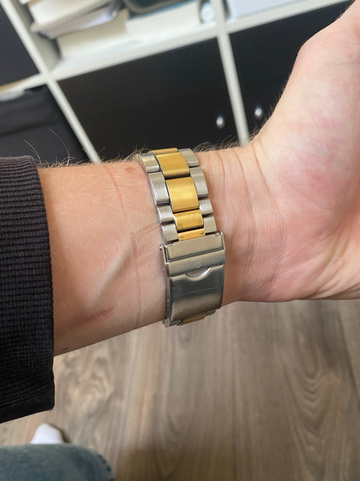 Victorinox Maverick horloge - RVS met gouden accenten, Overige merken, Gebruikt, Staal, Polshorloge