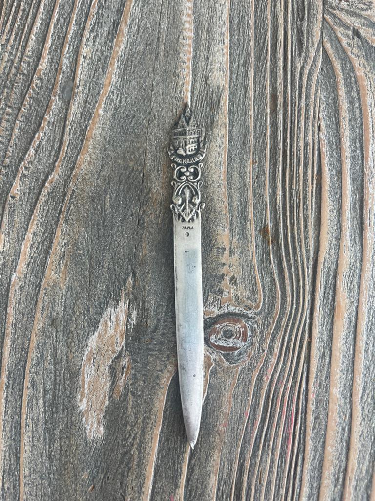 Antieke zilveren briefopener Franeker, Verzenden, Zilver