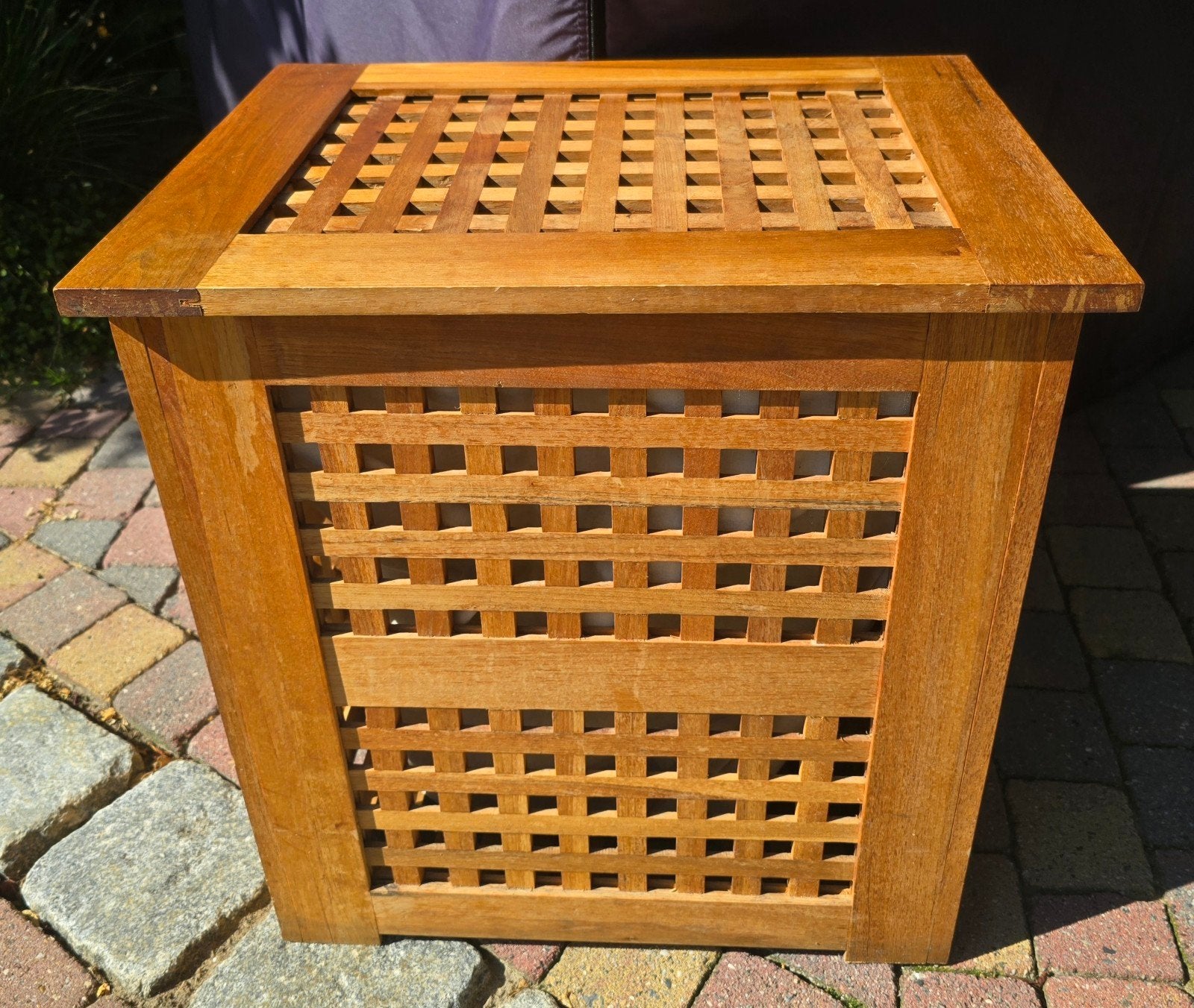 Houten wasmand, Huis en Inrichting, Woonaccessoires | Kisten, Ophalen, 50 tot 100 cm, 50 tot 75 cm
