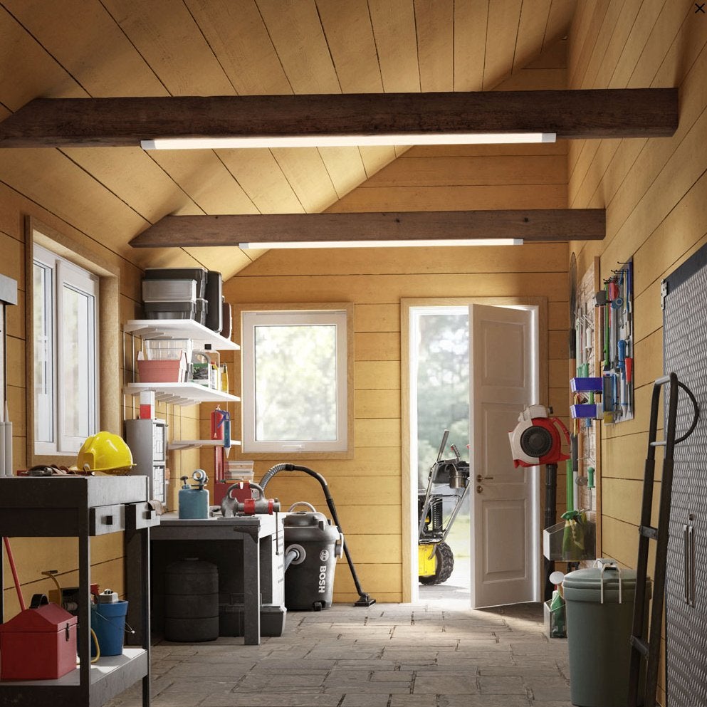 Garage verlichting Slim LED Batten 120cm 36W 6000K, Overige stijlen, LED, Nieuw, Overige fittingen