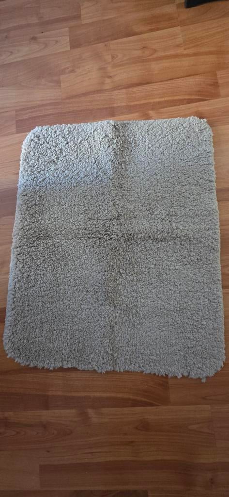 Beige badmat en wc-kleedje set - 42/50 en 50/80, Ophalen of Verzenden, Gebruikt, Beige, Badmat