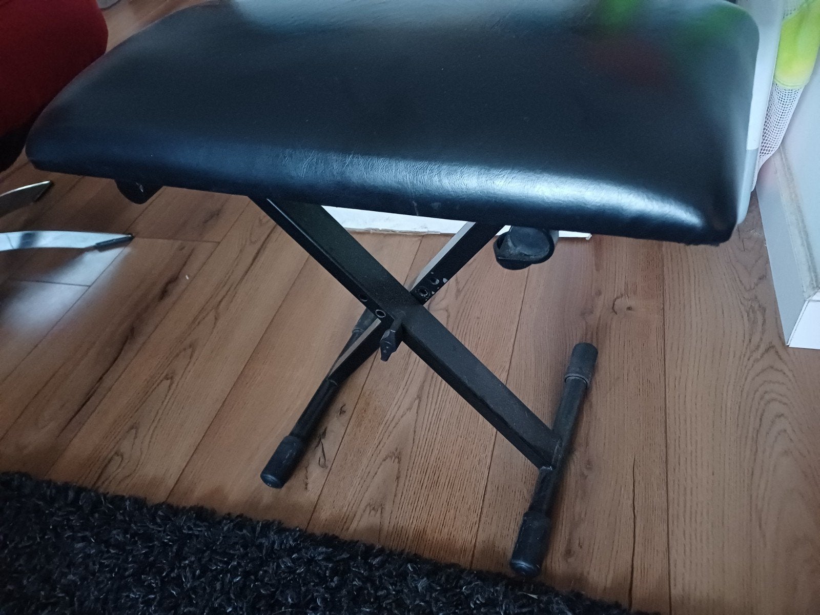 Zwart pianokrukje / keyboardbankje, Ophalen, Gebruikt, Zwart, Modern, Functioneel