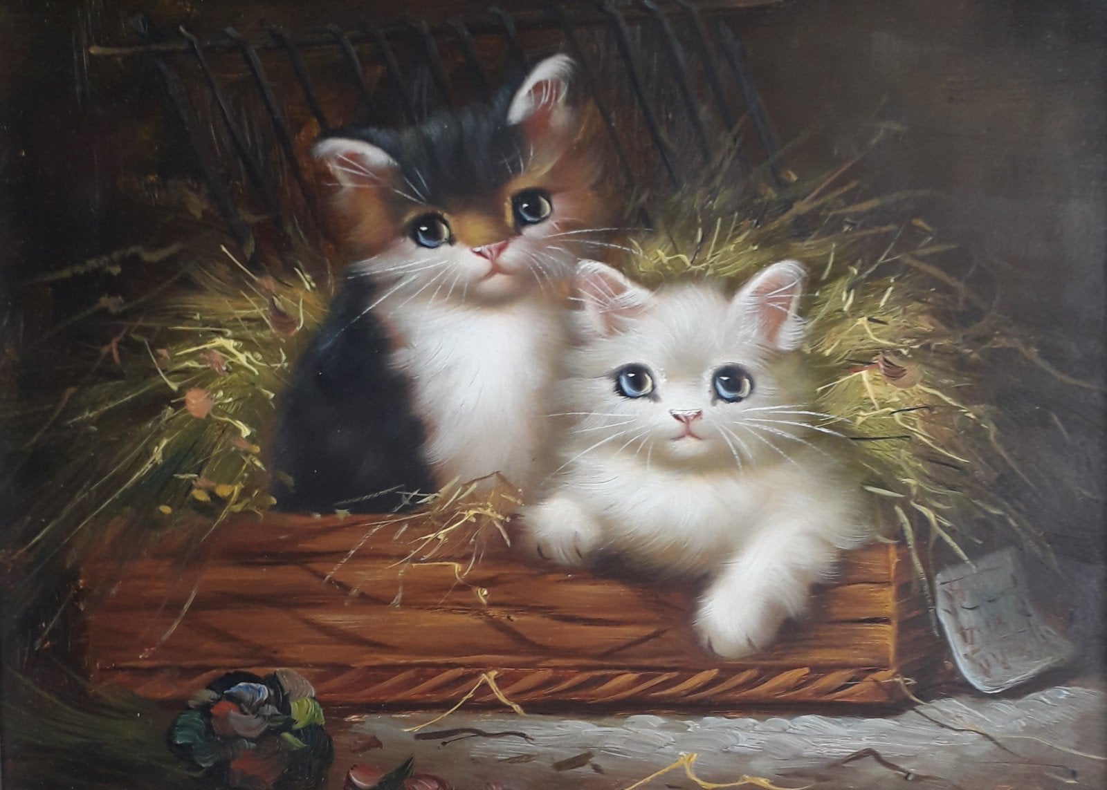 2 PRACHTIGE KATJES 🐈 POES ➡️ STIJL HENRIETTE RONNER KNIP, Antiek en Kunst, Ophalen of Verzenden