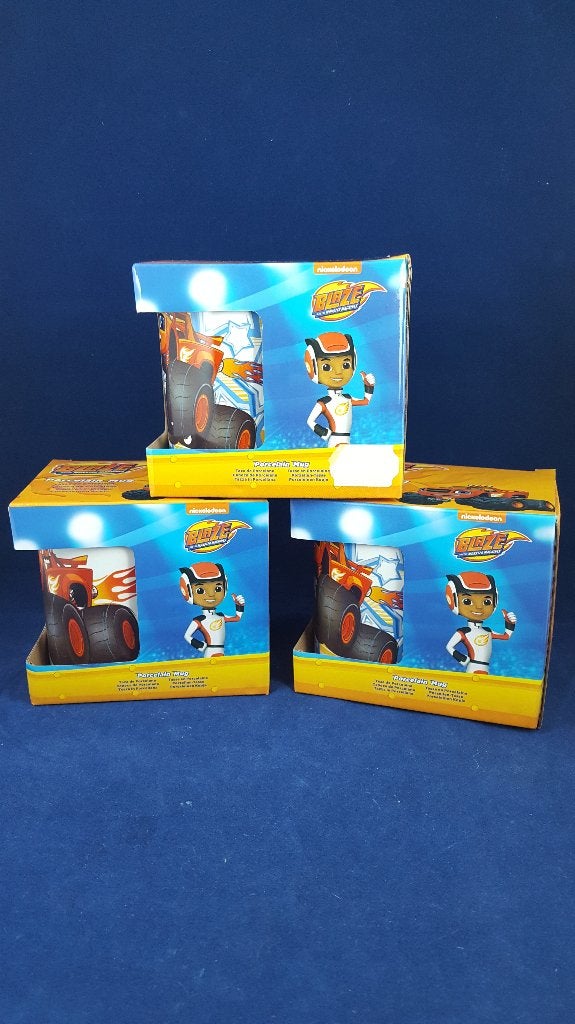 Mok Blaze en de Monstertrucks, porselein, nieuw in doos. 5B9, Tweedehands verkoop, Tweedehands verkoop, Gebruikt, Ophalen of Verzenden
