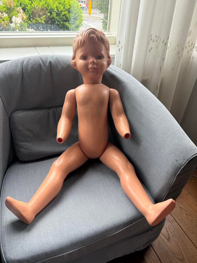 Vintage pop, jaren '50/'60, met beweegbare ledematen, Verzamelen, Poppen, Ophalen, Gebruikt, Pop