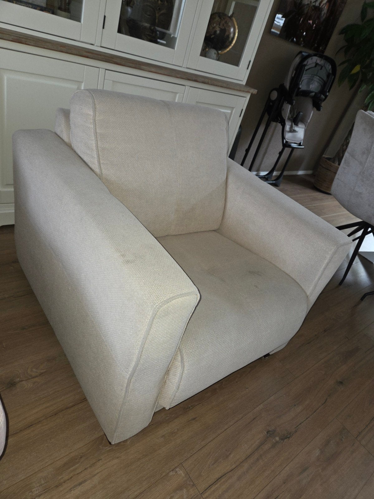 fauteuil Crème/Beige, Ophalen, Gebruikt, 75 tot 100 cm, 75 tot 100 cm