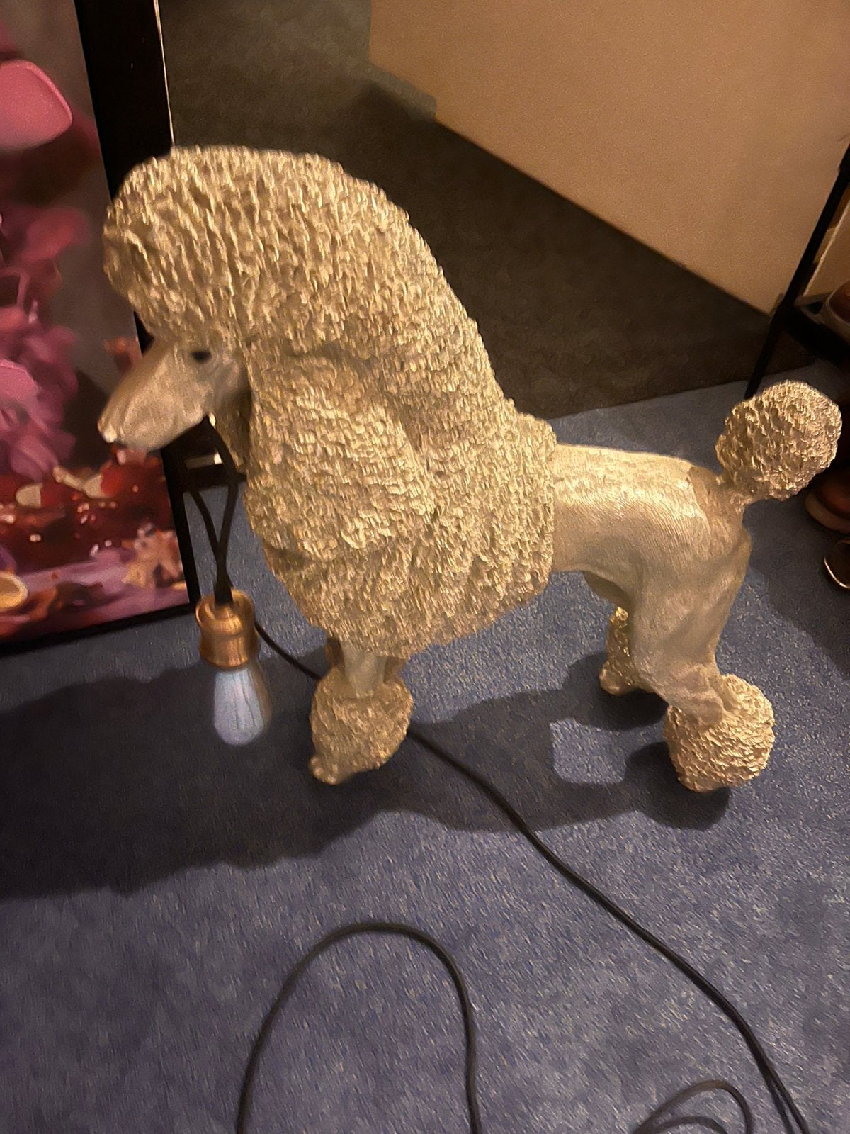 Poedel lamp goud, Goud, Ophalen, Zo goed als nieuw