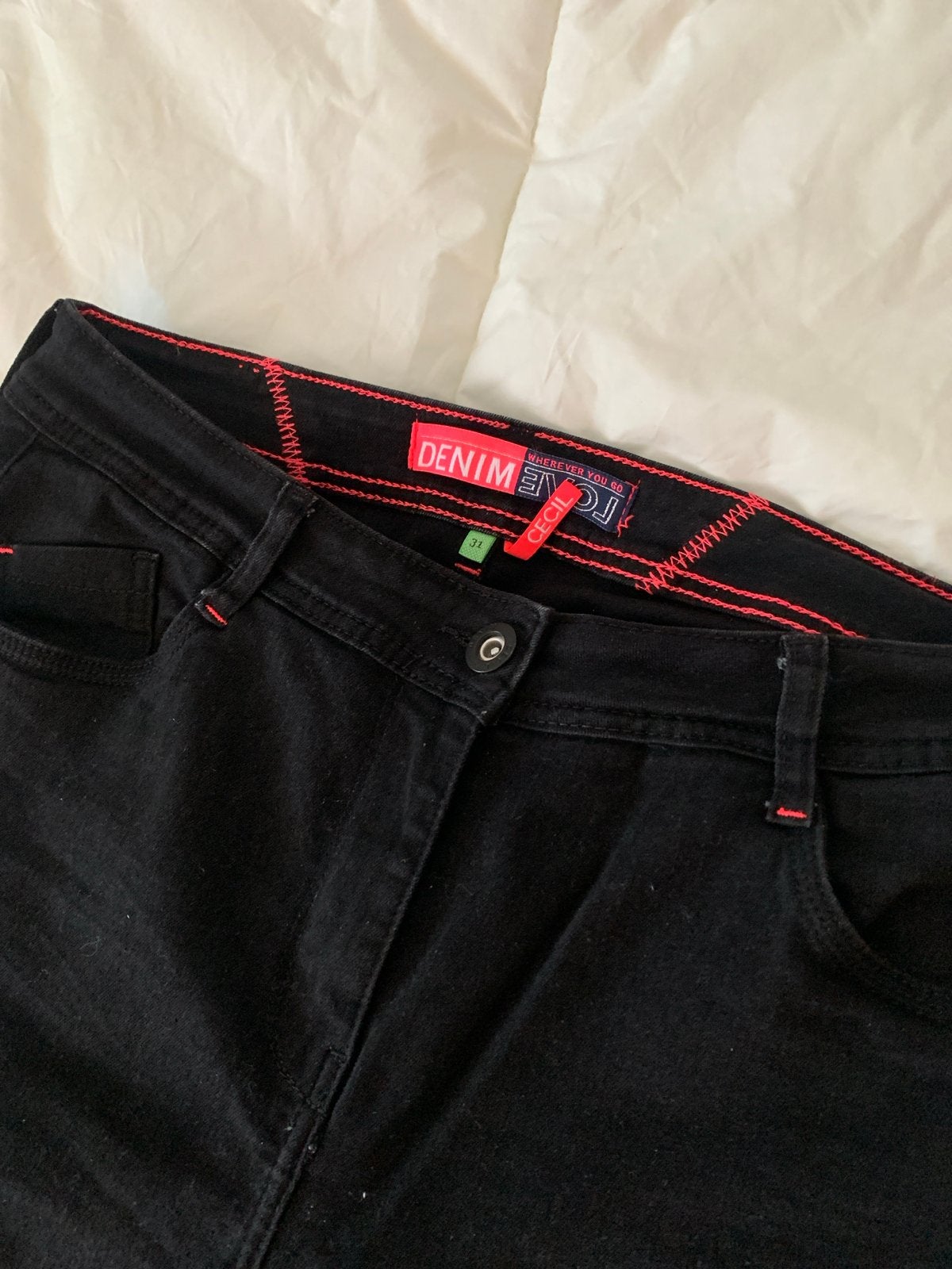 Zwarte Cecil jeans - Zo goed als nieuw, Ophalen of Verzenden, Zo goed als nieuw, Zwart, W30 - W32 (confectie 38/40)