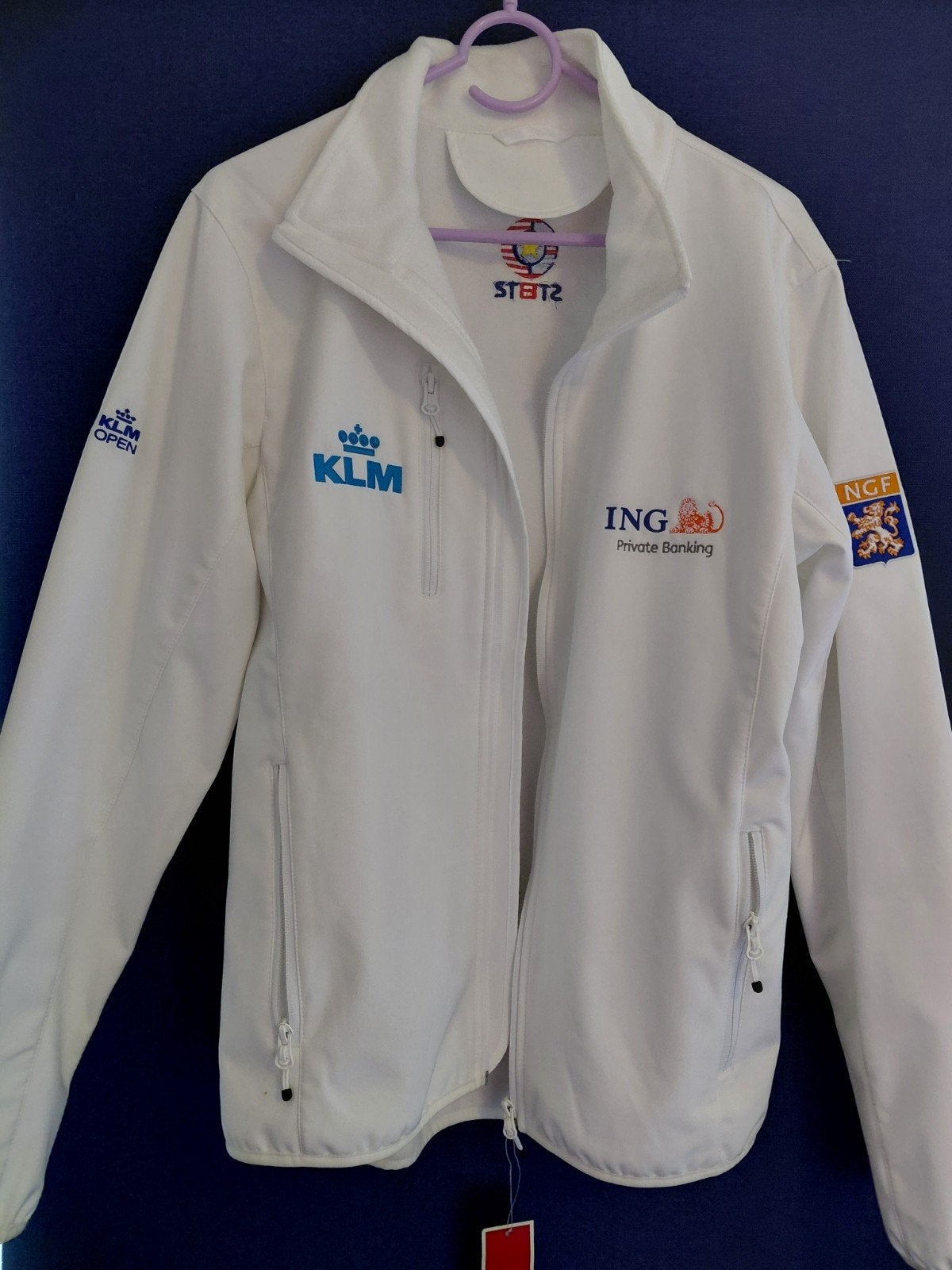 Unieke witte Clique Softshell golfjas - KLM Open/ING/NGF (M), Kleding | Dames, Maat 38/40 (M), Wit, Nieuw, Ophalen of Verzenden