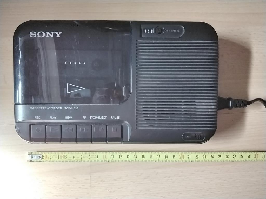 Sony cassette- Corder TCM-818, Ophalen of Verzenden, Enkel, Sony, Tape counter