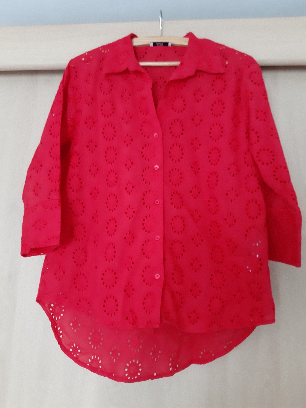 blouse, Ophalen, Zo goed als nieuw, Maat 38/40 (M), Rood