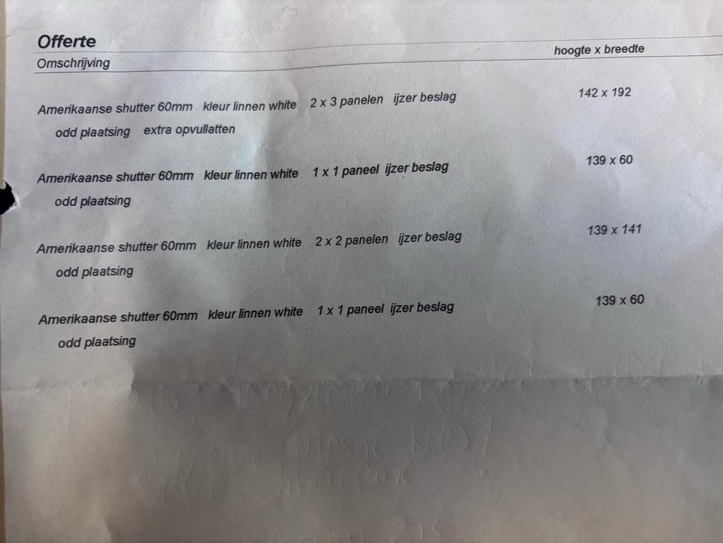 Amerikaanse Shutters, Huis en Inrichting, Stoffering | Gordijnen en Lamellen, Gebruikt, Wit, 100 tot 150 cm, 50 tot 100 cm