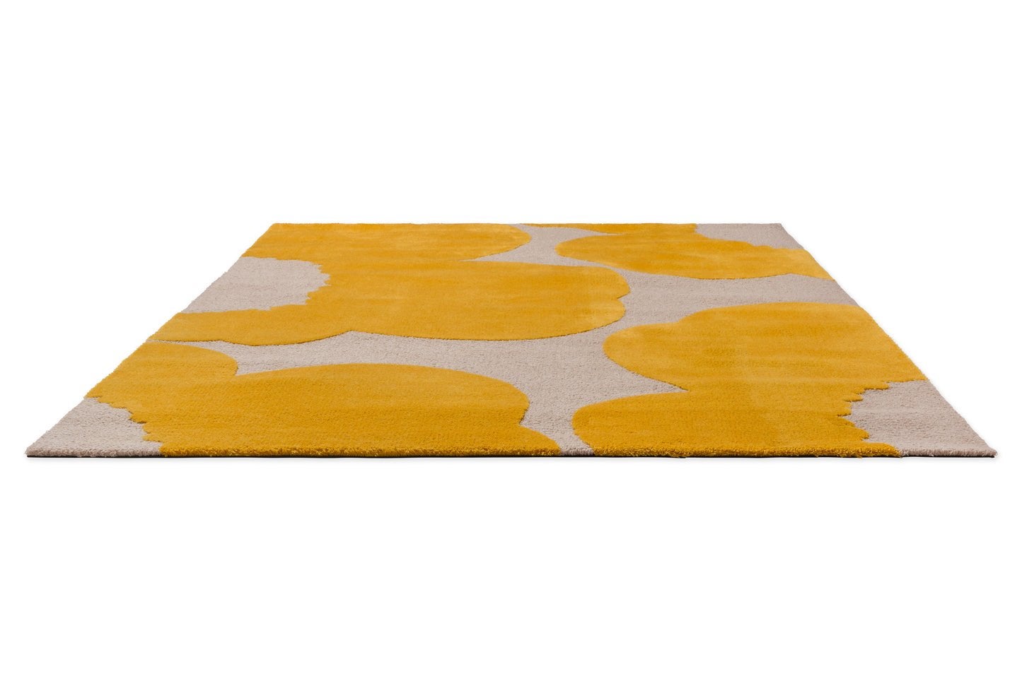 Brink en Campman tapijt Marimekko Iso Unikko Yellow 170x240, Ophalen, 150 tot 200 cm, Crème, Rechthoekig