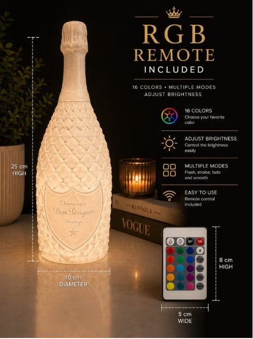 Dom Pérignon Fles LED Lamp - Sfeervolle Verlichting