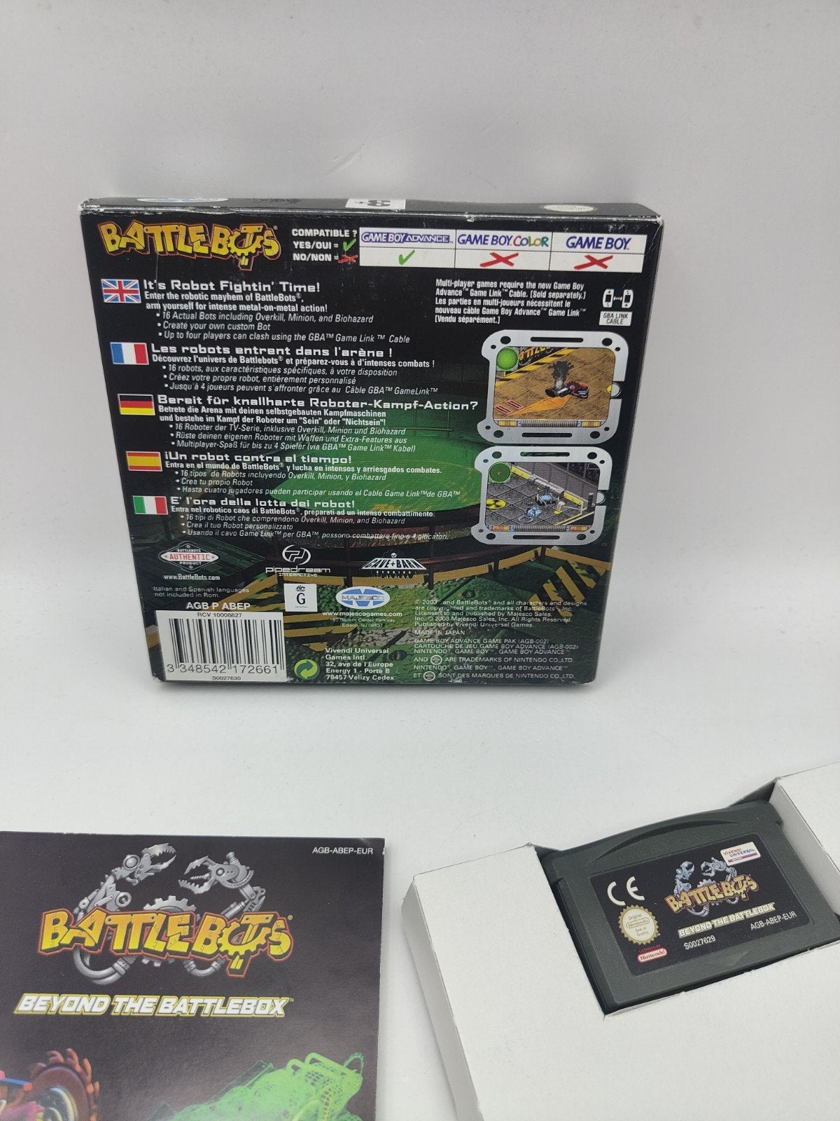 BattleBots: Beyond the BattleBox - Gameboy Advance CIB, Spelcomputers en Games, Avontuur en Actie, 1 speler, Onbekend, Ophalen of Verzenden